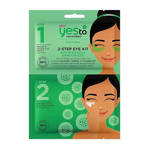 Yes To Cucumbers 2 Step Single Use Eye Kit Buh Bye Bags And Dark Circles, 1 Ea